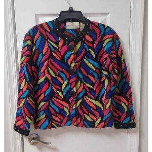 Design Options Funky Colorful Sweater S